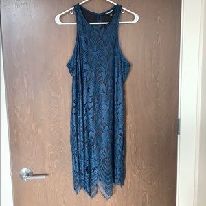 Blue/black lace dress